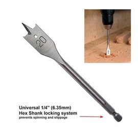 Brocas para madeira com haste sextavada e revestimento de titânio, padrão DIN, 6-40mm