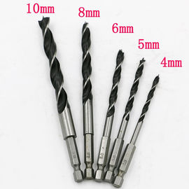Conjunto de 8 brocas para madeira com ponta Brad em aço carbono de alta resistência 3-10mm com haste hexagonal