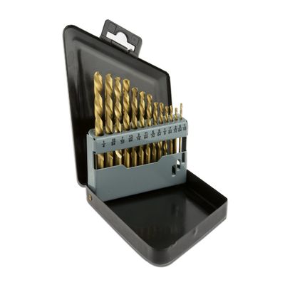 Conjunto de Brocas HSS para Mão Esquerda com Revestimento de Nitreto de Titânio