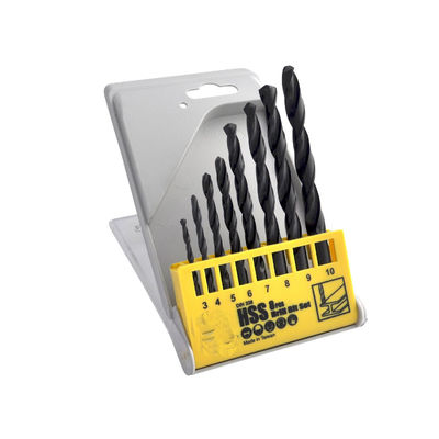 Conjunto de 8 brocas HSS com óxido preto para perfuração de metal