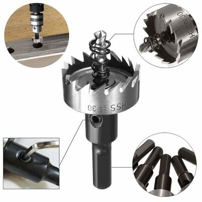 HSS Set de Serra de Furo 8pc Aço de Alta Velocidade para Perfuração de Metal