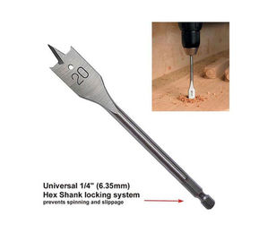 Extra Long Hex Shank Spade Bits de perfuração de madeira 6-40mm