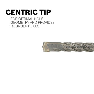 Carbide Centric Single Tip Masonry Drill Bit 4 flautas