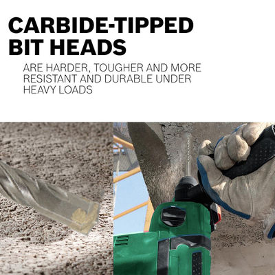 Carbide Centric Single Tip Masonry Drill Bit 4 flautas