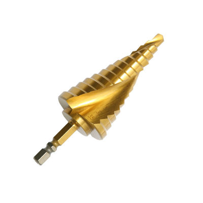 HSS revestido de titânio Step Drill Bit Hex Shank para metal