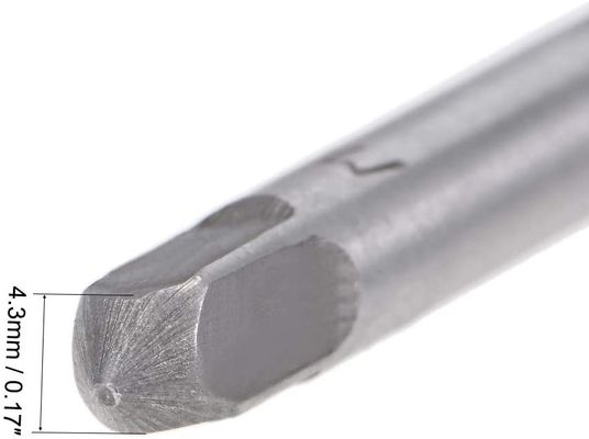 Machos de roscar manuais HSS M6, rosca métrica de passo 1, com ranhuras retas
