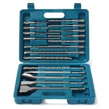 17pcs SDS mais broca e chisel conjunto para concreto granito tijolo