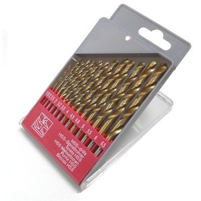 13PCS HSS Ti-Coated Twist Drill Bit Set para Metal