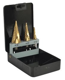 Conjunto de 3 Brocas Escalonadas Revestidas de Titânio com Haste Sextavada para Metal