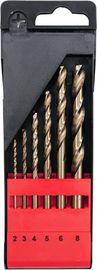 O bocado de broca terminado brilhante de 6PCS HSS ajustou 2mm-8mm para o metal de aço inoxidável