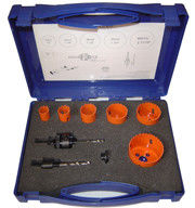M3/M42 Bi-Metal Hole Saw Set 19-57mm com caixa de plástico