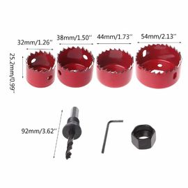 Set de serra de buracos de aço carbono para trabalhos de madeira 32-54mm