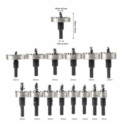 14pcs HSS Kit de Serra de Furo para corte de metal até 2mm de espessura