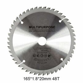 Lâmina de serra circular TCT de 165 mm e 48 T para corte de madeira e metal