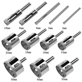 Tamanho oco dos PCes 4mm-50mm dos grupos 12 dos bocados de broca do diamante do núcleo do vidro e da telha